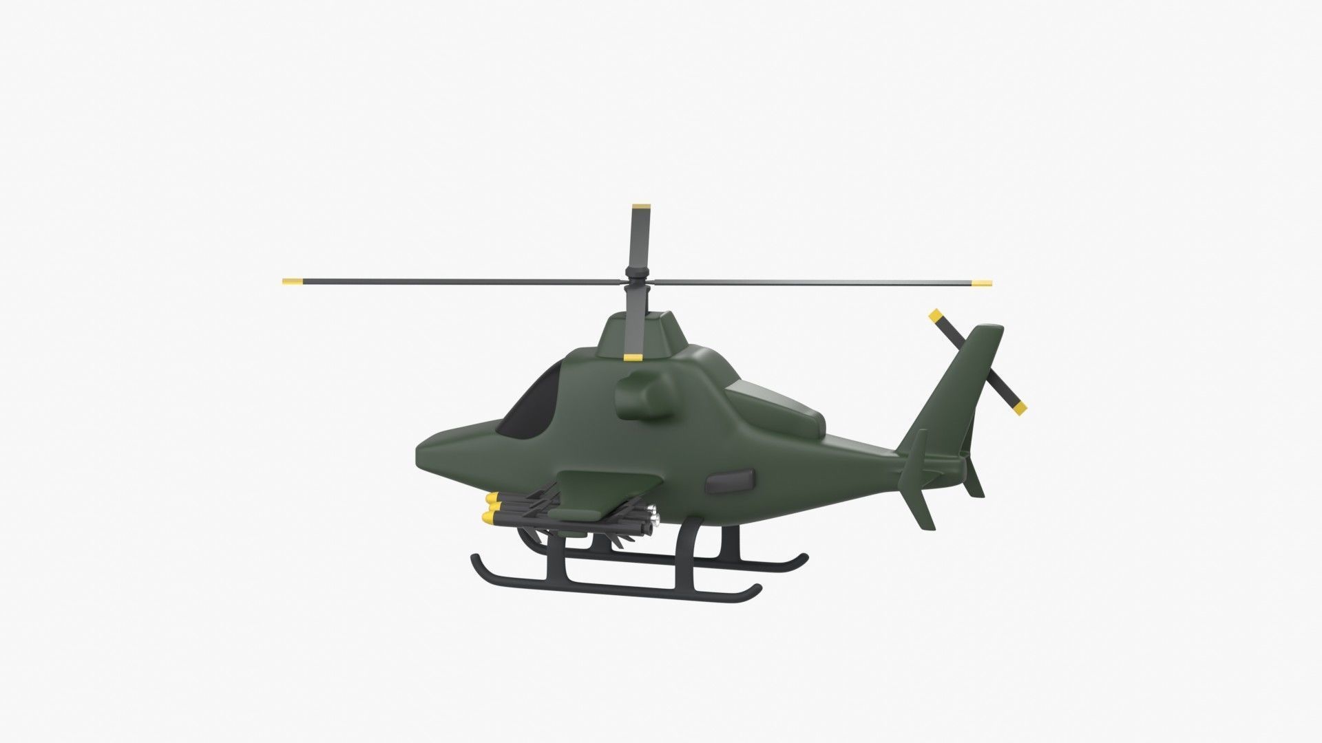 Army Chopper 3D Illustration 3D model_4