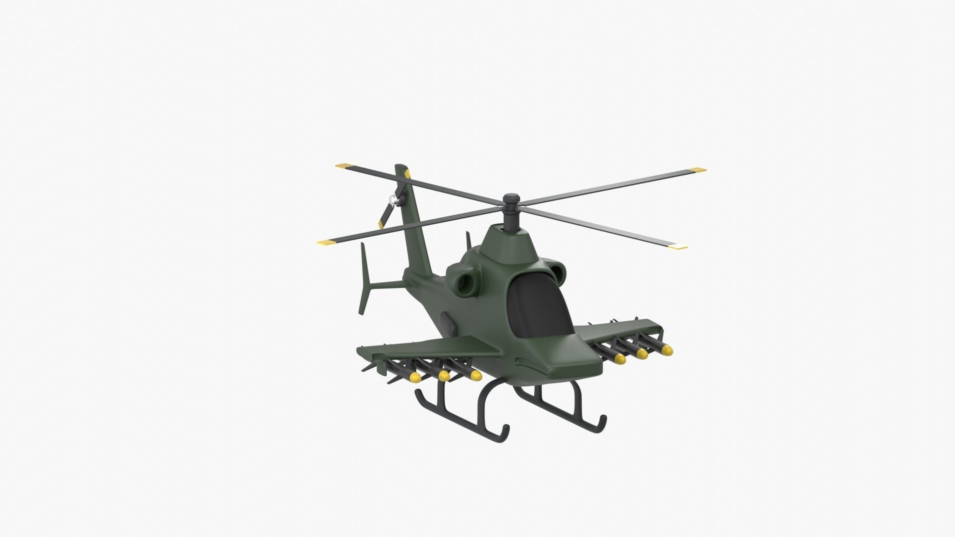 Army Chopper 3D Illustration 3D model_11