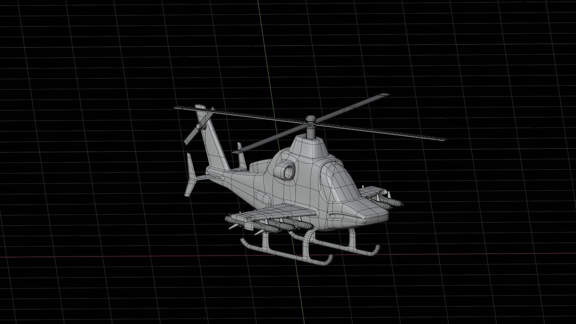 Army Chopper 3D Illustration 3D model_1