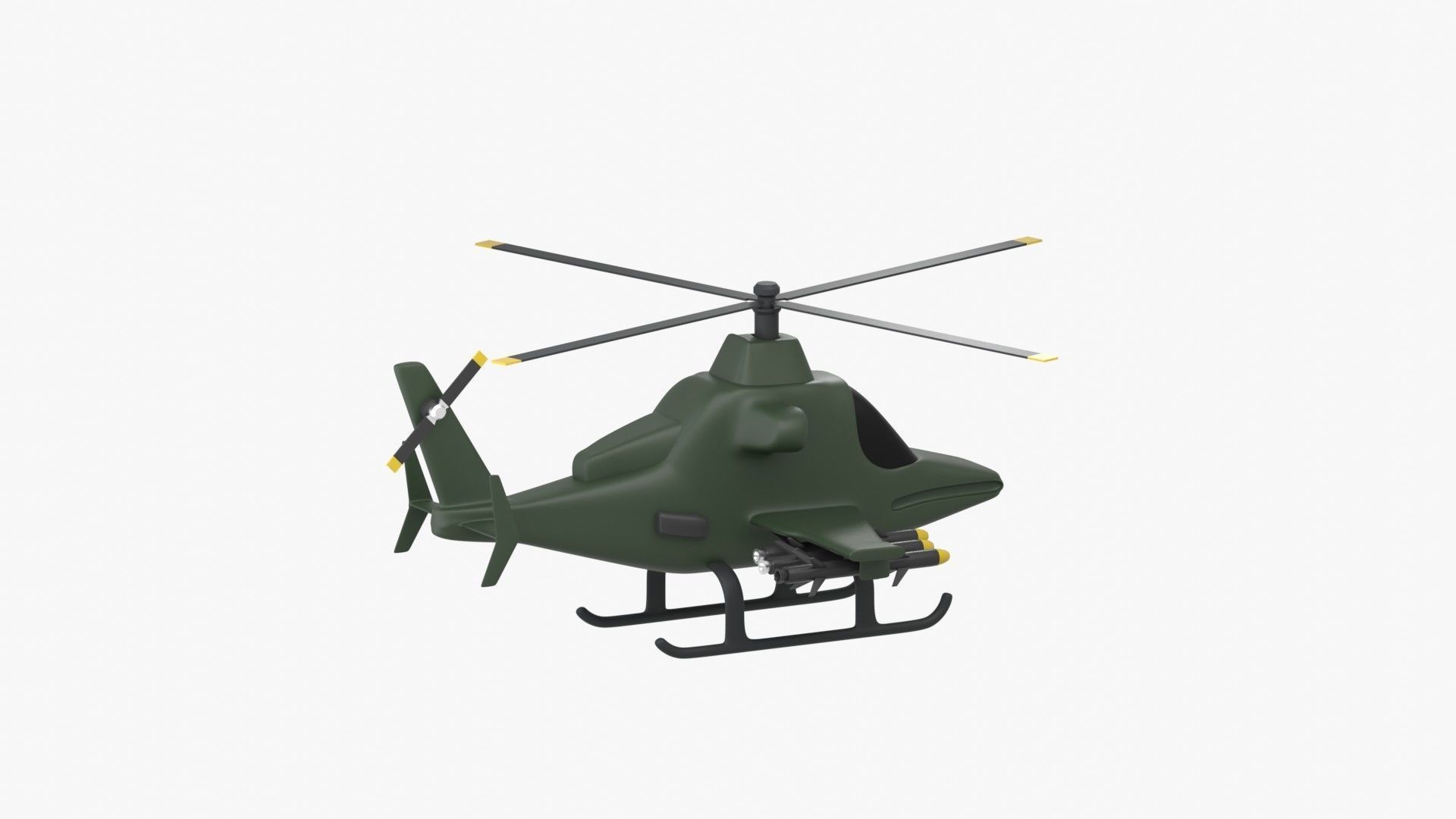 Army Chopper 3D Illustration 3D model_10