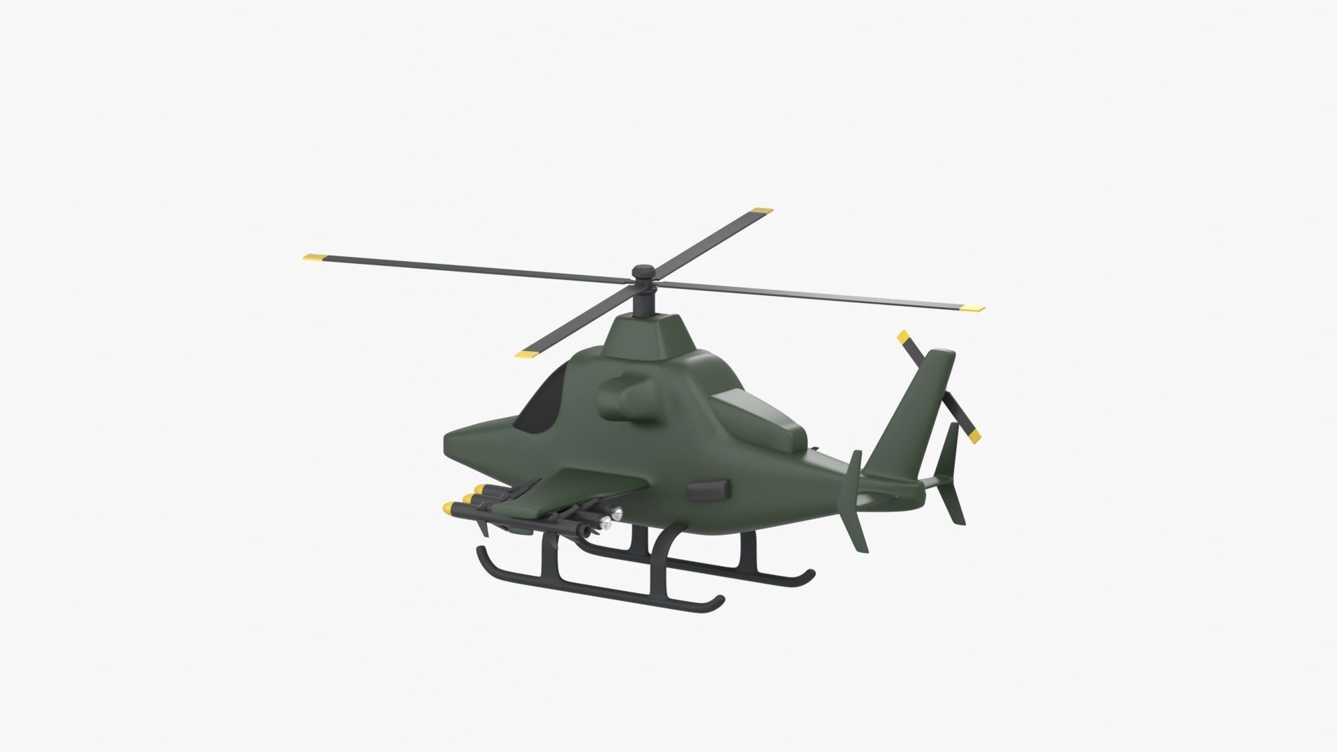 Army Chopper 3D Illustration 3D model_13