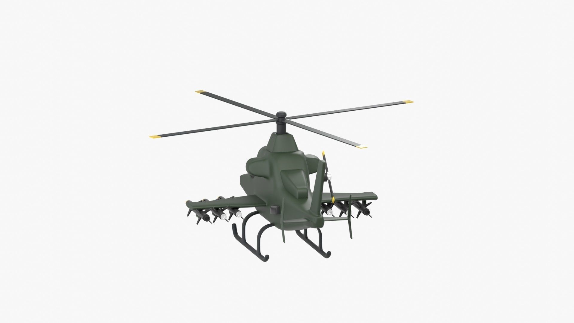 Army Chopper 3D Illustration 3D model_9