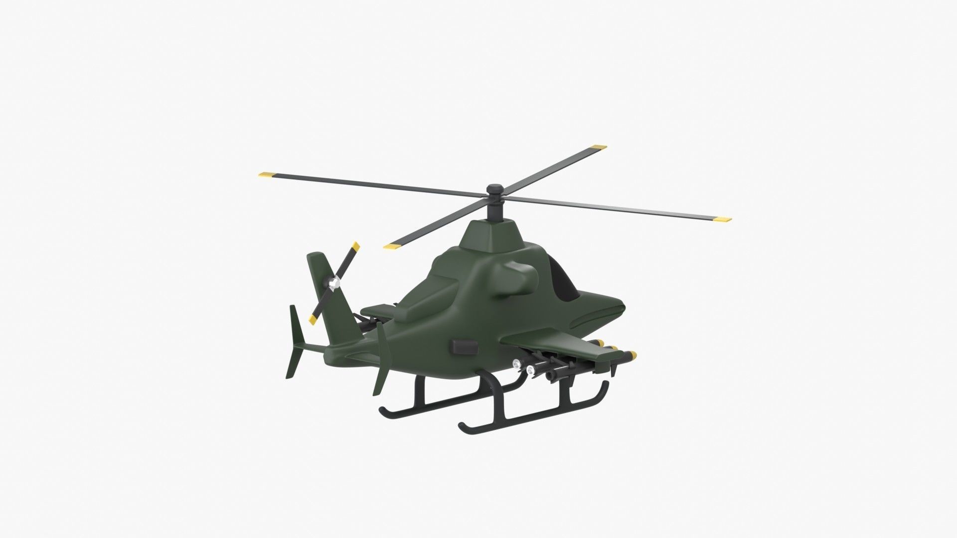 Army Chopper 3D Illustration 3D model_16