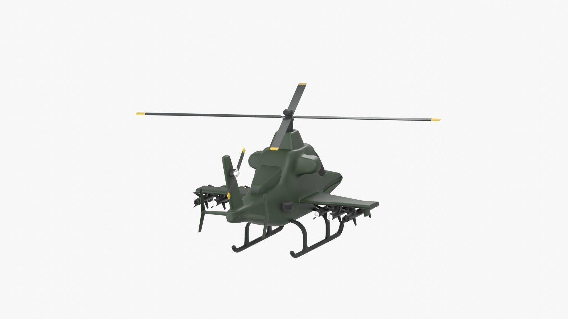 Army Chopper 3D Illustration 3D model_18