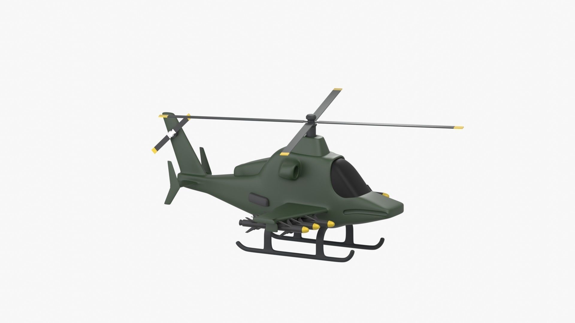 Army Chopper 3D Illustration 3D model_3