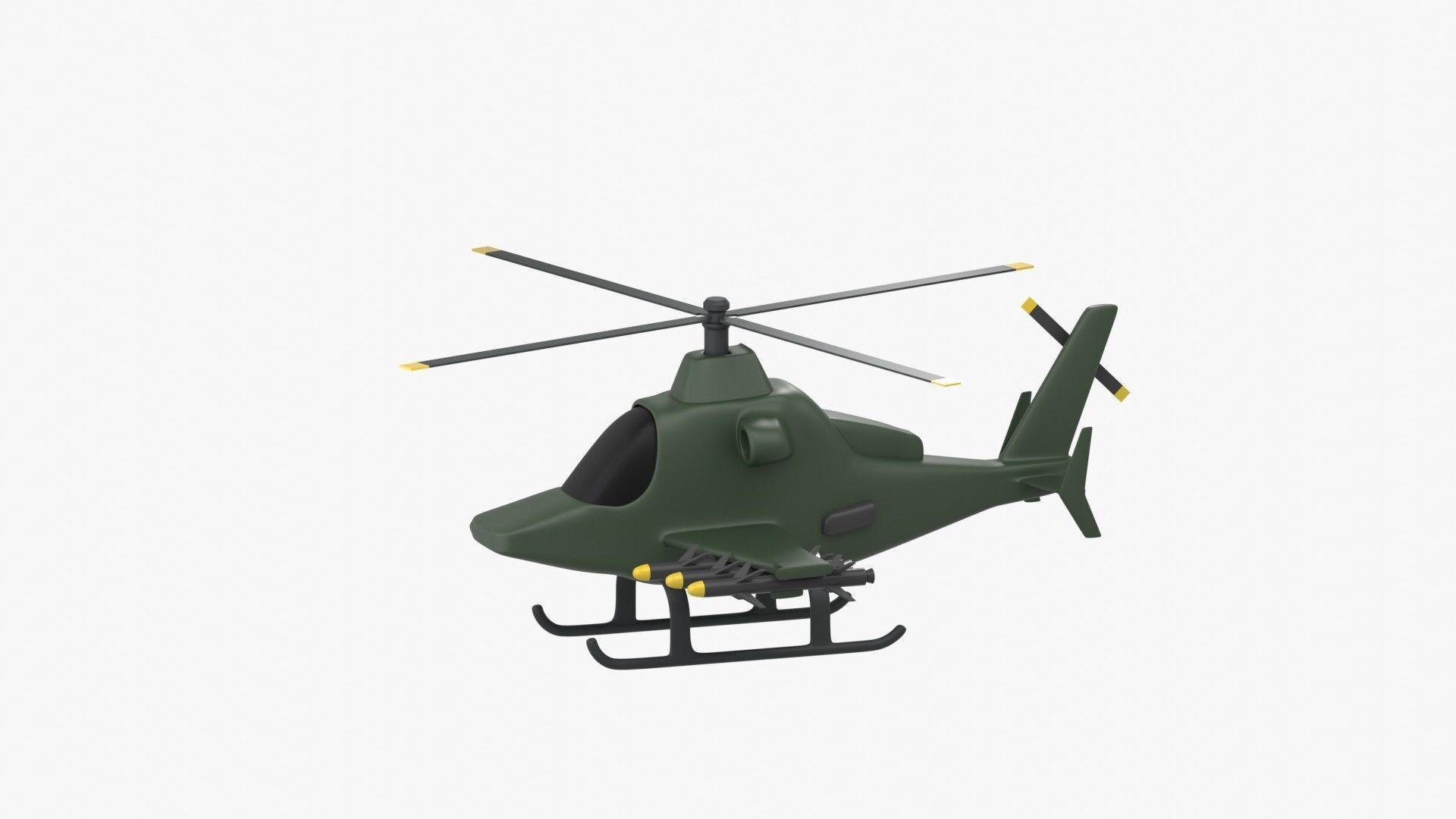 Army Chopper 3D Illustration 3D model_17