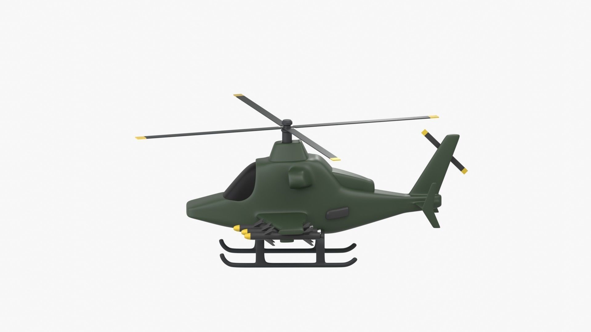 Army Chopper 3D Illustration 3D model_14