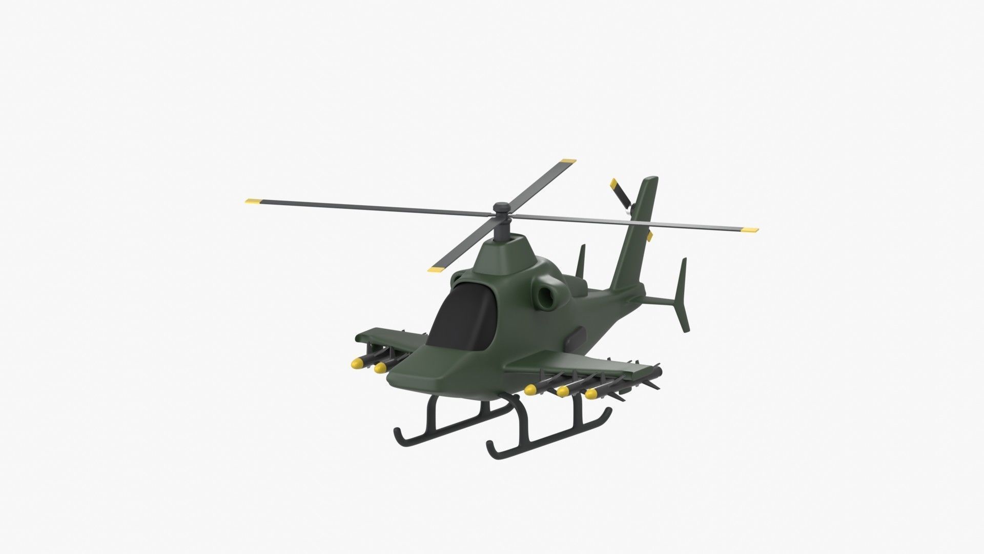 Army Chopper 3D Illustration 3D model_7