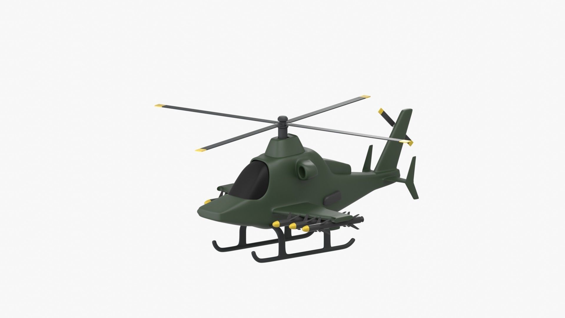 Army Chopper 3D Illustration 3D model_6