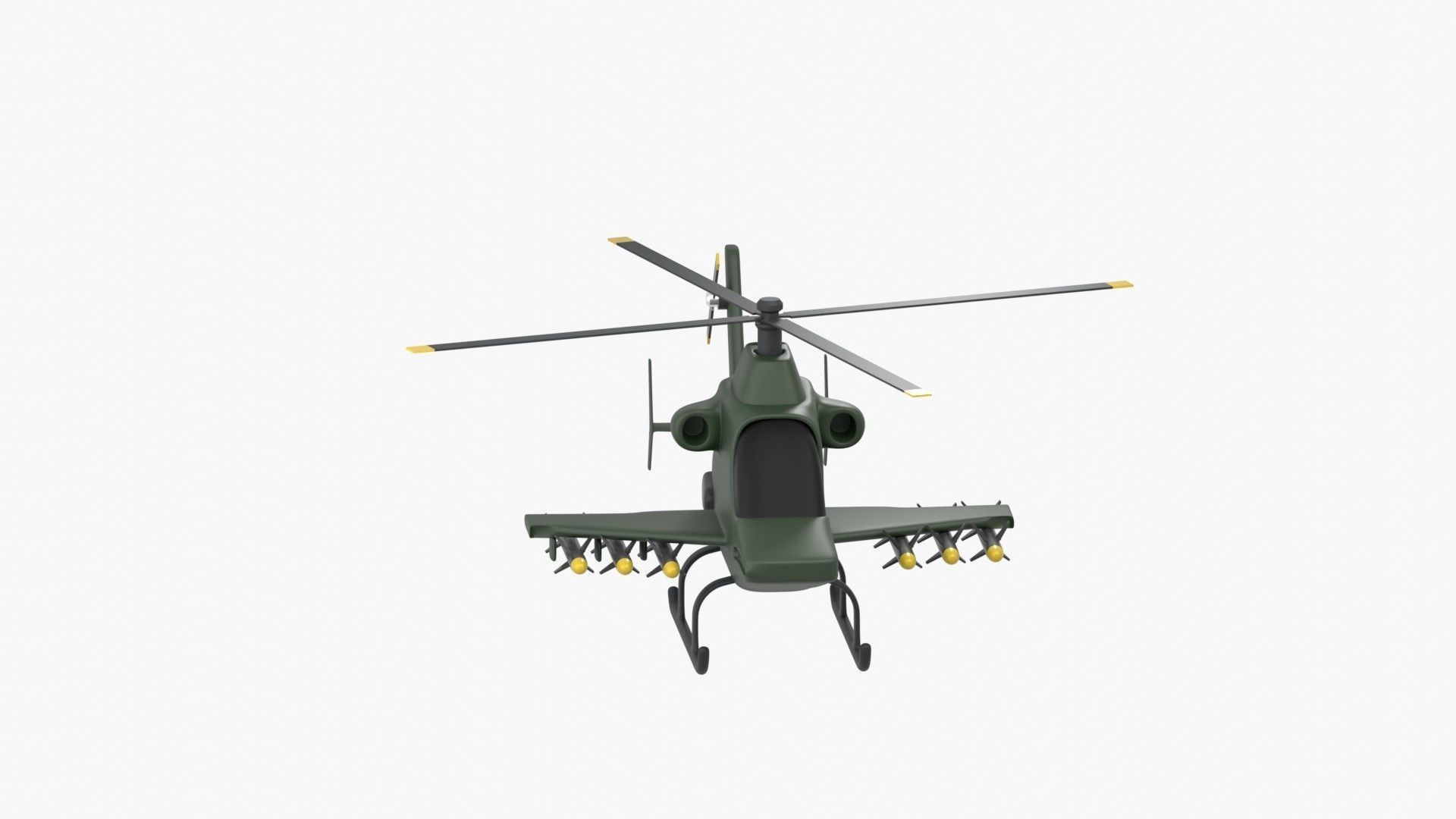 Army Chopper 3D Illustration 3D model_2