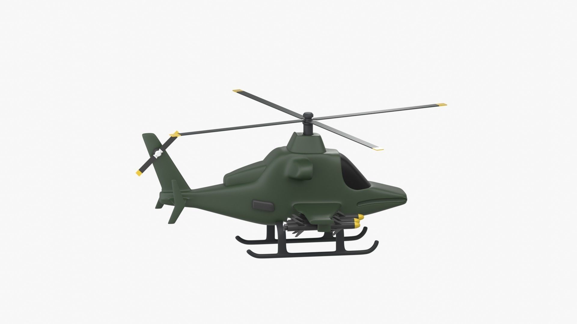 Army Chopper 3D Illustration 3D model_12