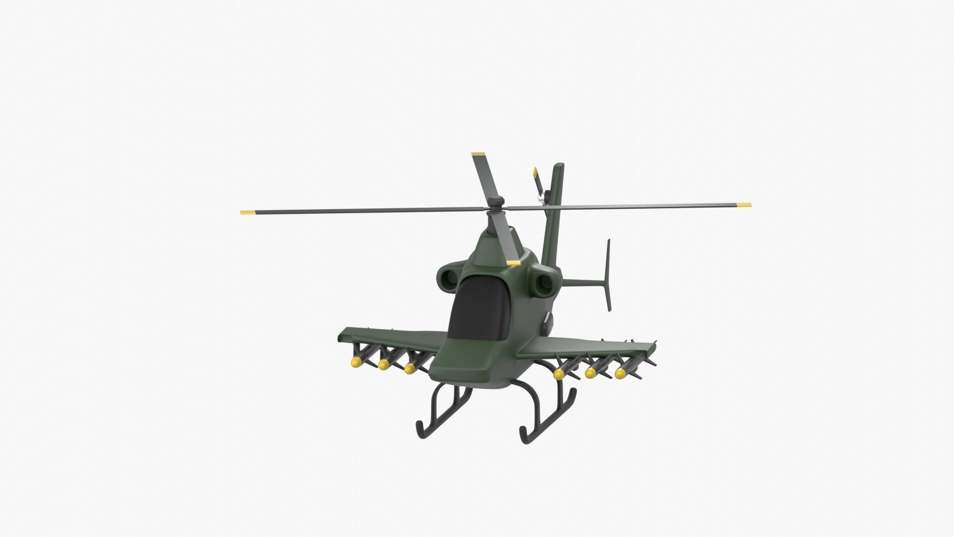 Army Chopper 3D Illustration 3D model_19