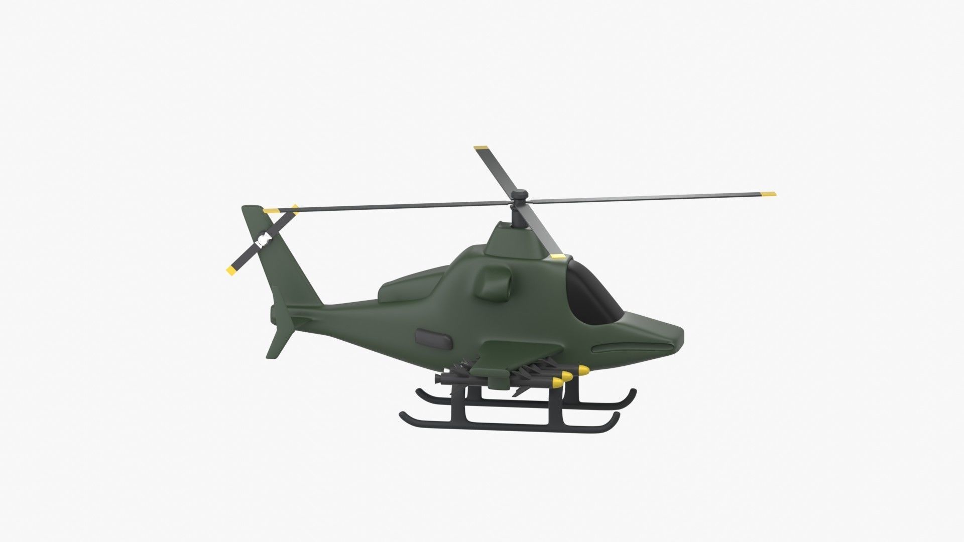 Army Chopper 3D Illustration 3D model_15