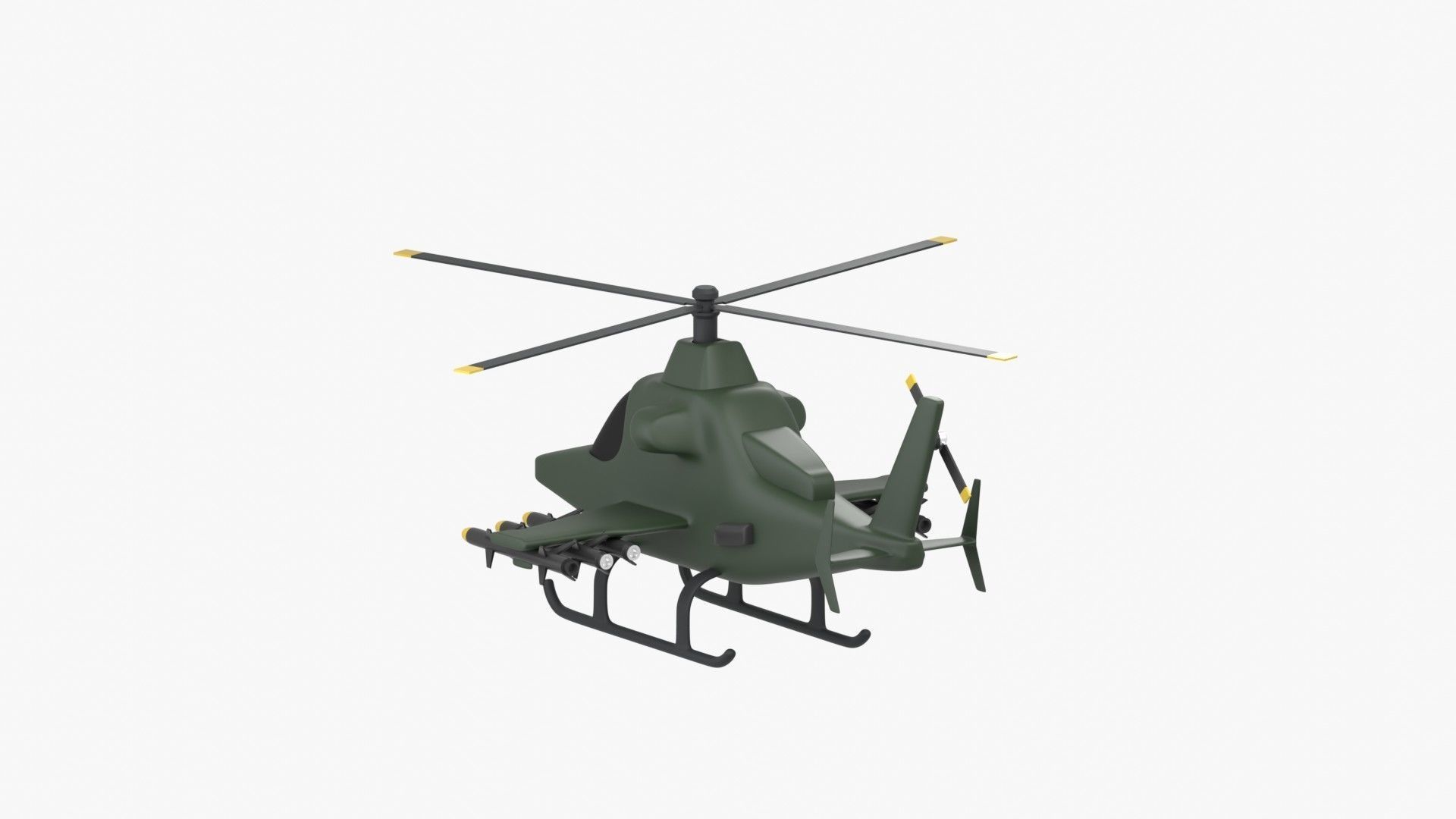 Army Chopper 3D Illustration 3D model_8