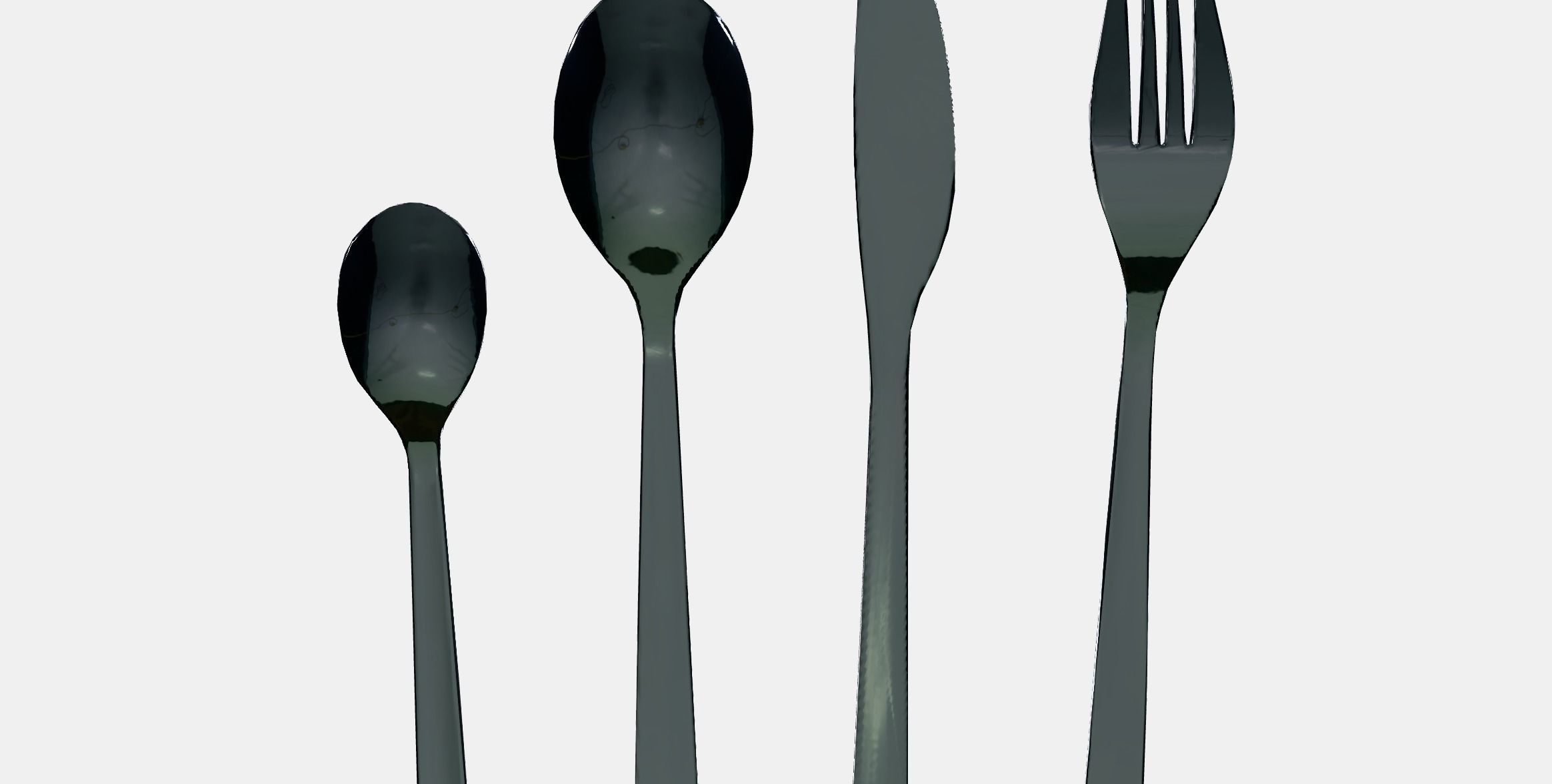 FORNUFT 24-piece cutlery set Low-poly 3D model_8