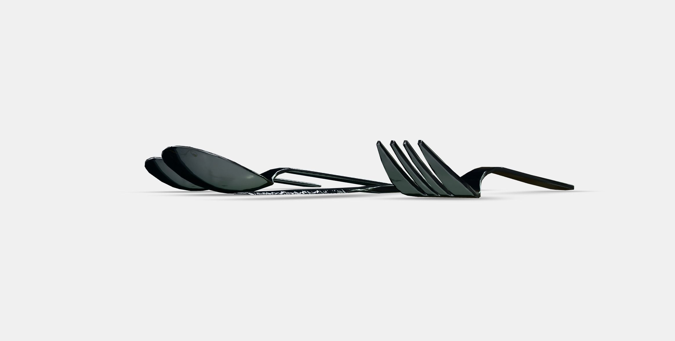 FORNUFT 24-piece cutlery set Low-poly 3D model_6