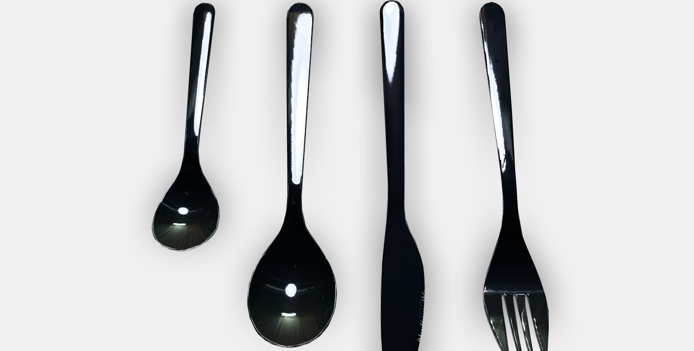 FORNUFT 24-piece cutlery set Low-poly 3D model_4