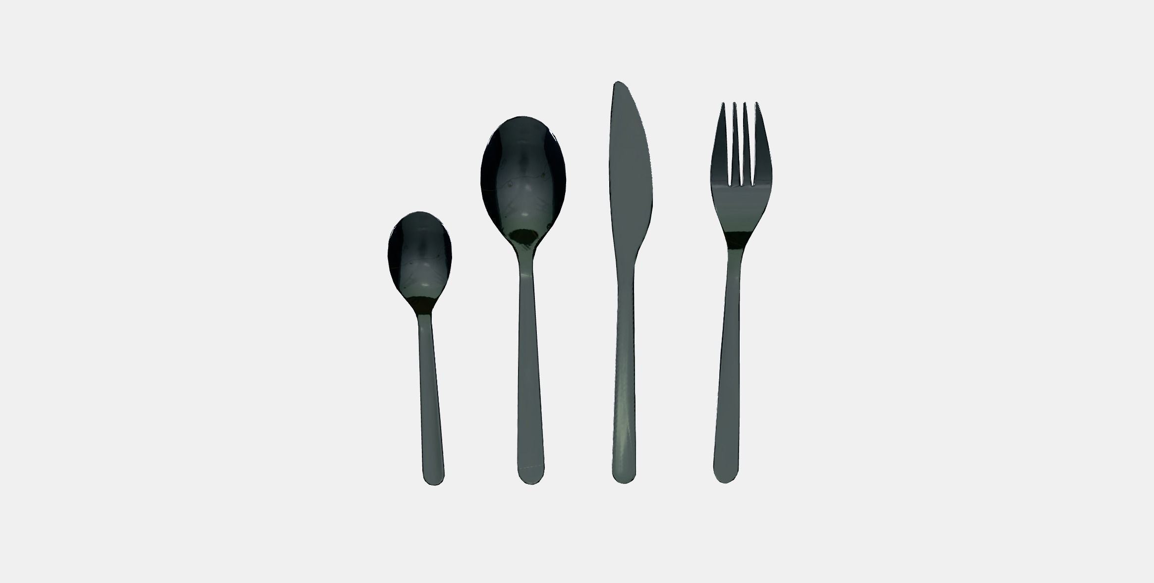 FORNUFT 24-piece cutlery set Low-poly 3D model_7