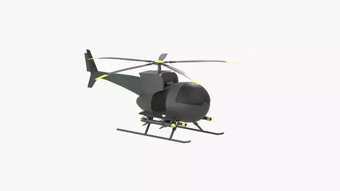 Helicopter 3D Illustration
