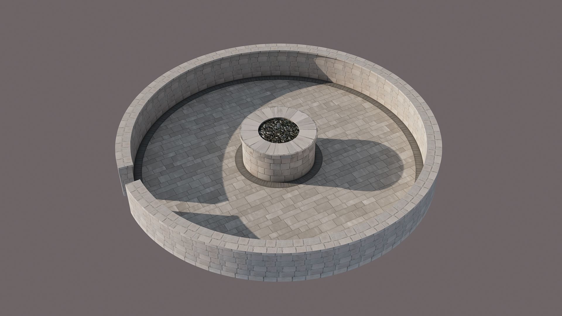 Stone Bonfires 3D model_6