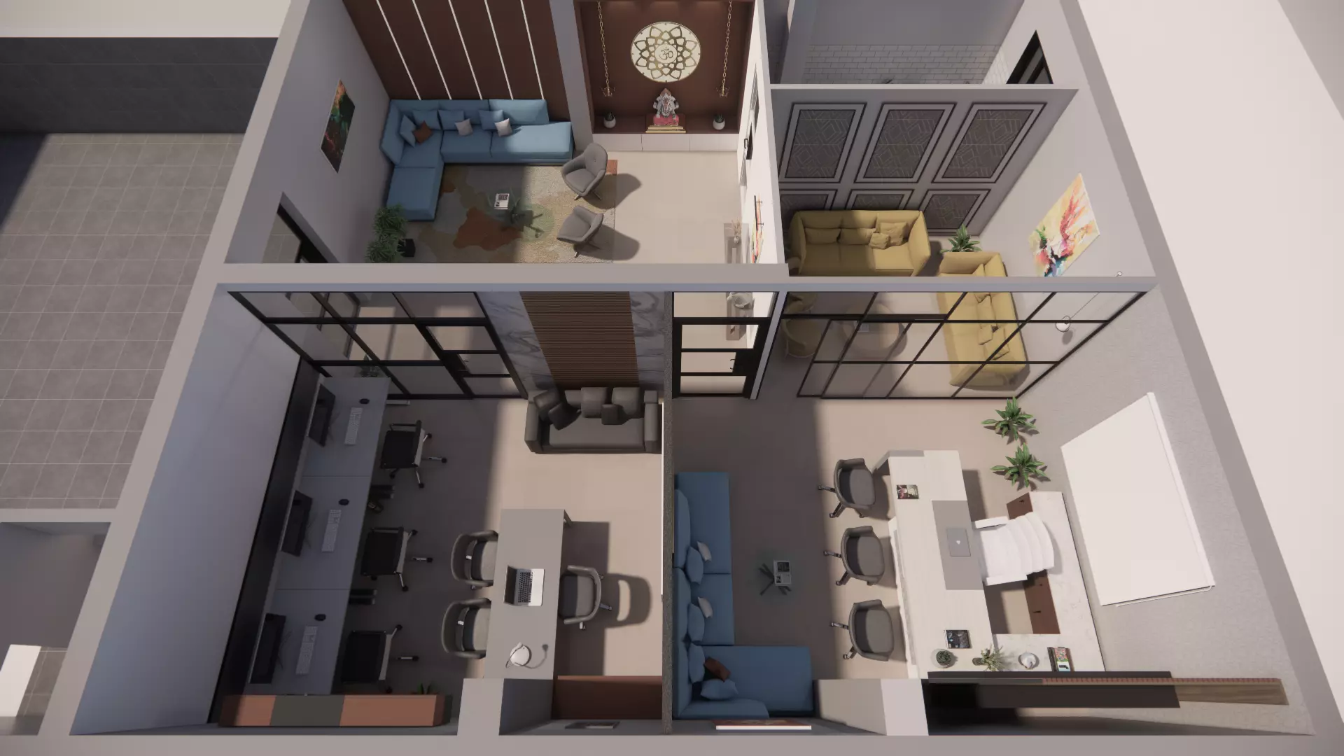 Office interior 3d model 3D print model