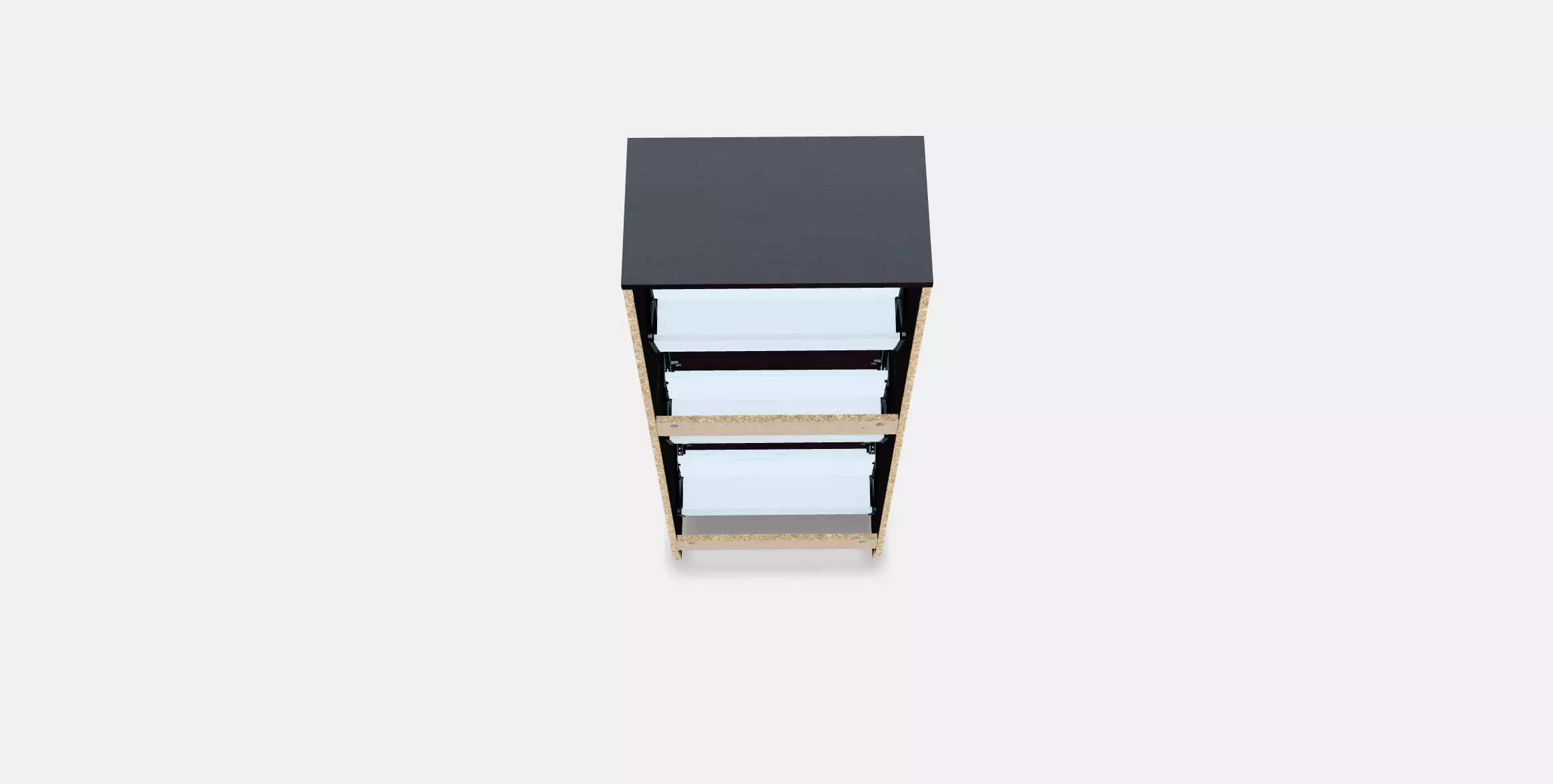 BISSA Shoe cabinet with 3 compartments 1 Low-poly 3D model_0