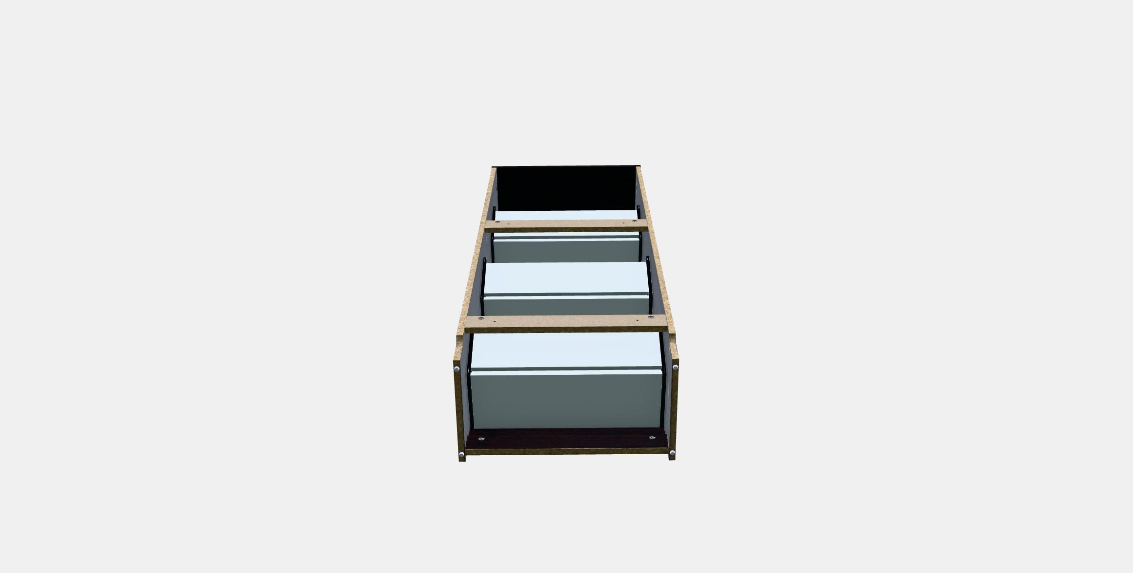 BISSA Shoe cabinet with 3 compartments 1 Low-poly 3D model_6
