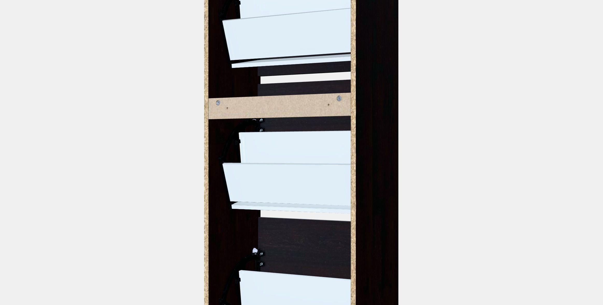 BISSA Shoe cabinet with 3 compartments 1 Low-poly 3D model_9