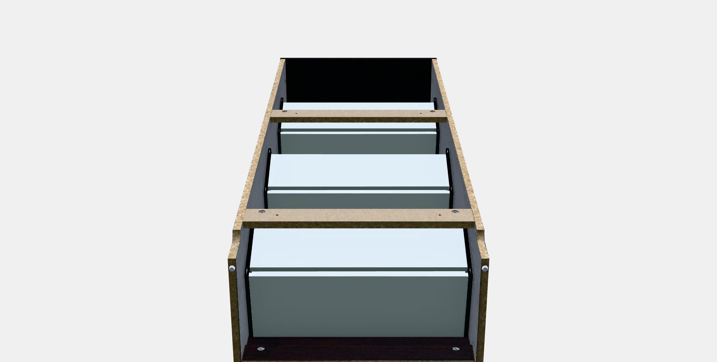 BISSA Shoe cabinet with 3 compartments 1 Low-poly 3D model_7
