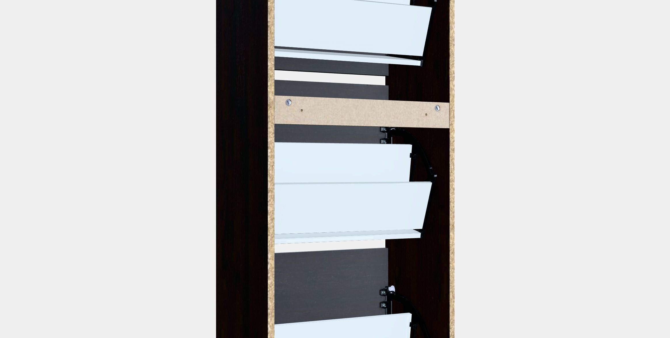 BISSA Shoe cabinet with 3 compartments 1 Low-poly 3D model_3