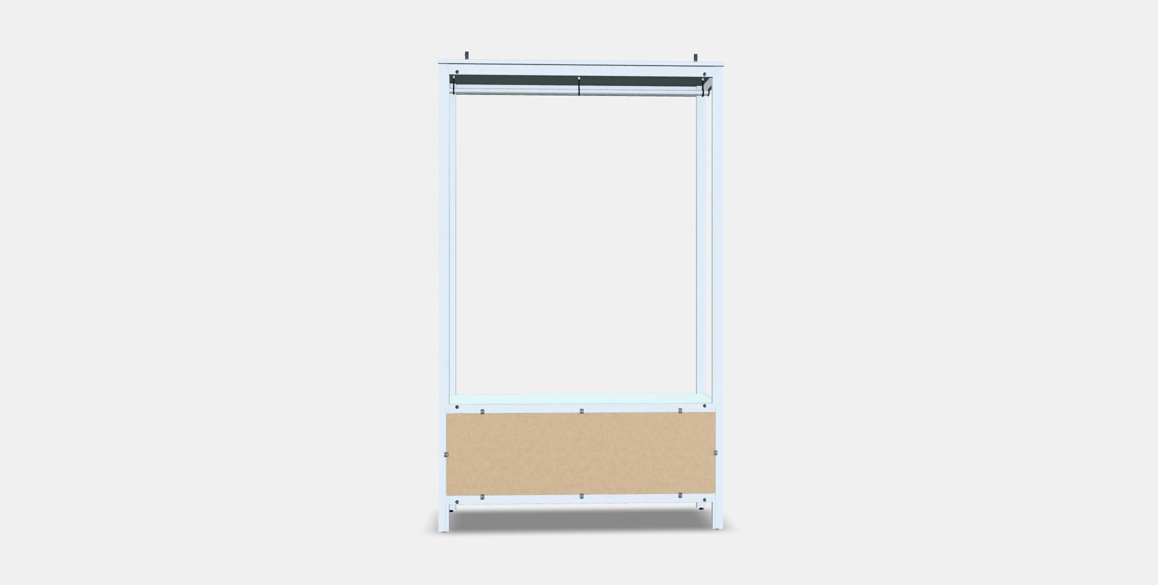 HEMNES Open wardrobe Low-poly 3D model_14