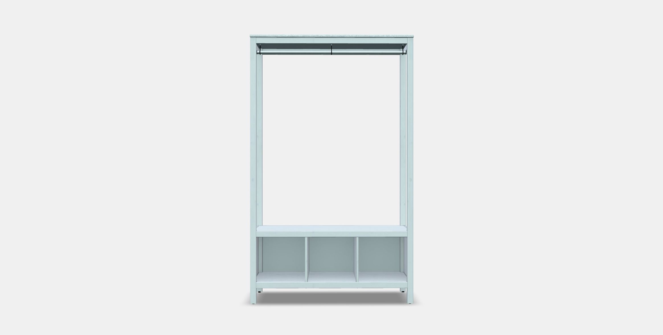 HEMNES Open wardrobe Low-poly 3D model_10