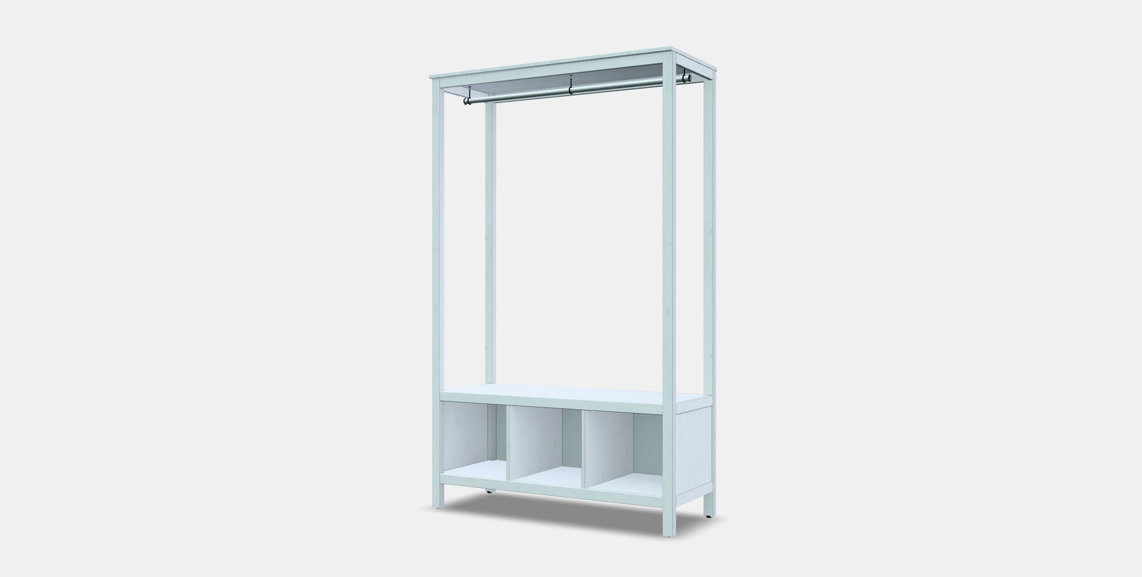 HEMNES Open wardrobe Low-poly 3D model_12