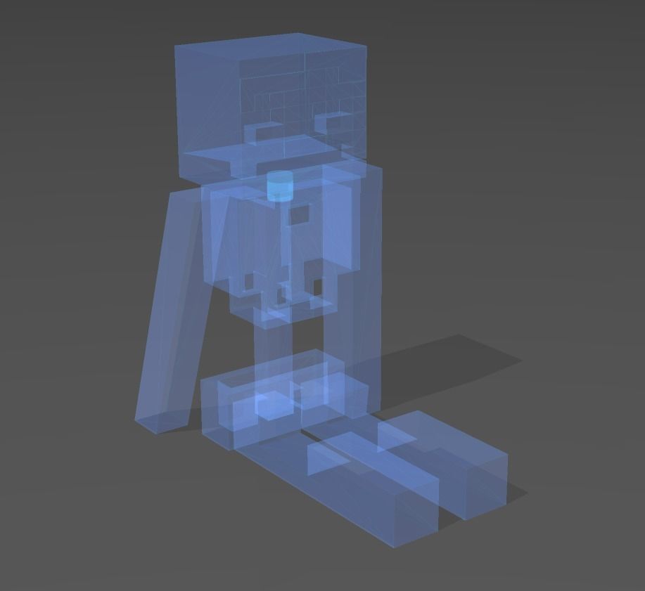 SOPORTE PARA CELULAR ESQUELETO DE MINECRAFT 3D print model_1
