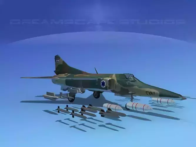 MIG-27 Flogger Isreal captured 3D model