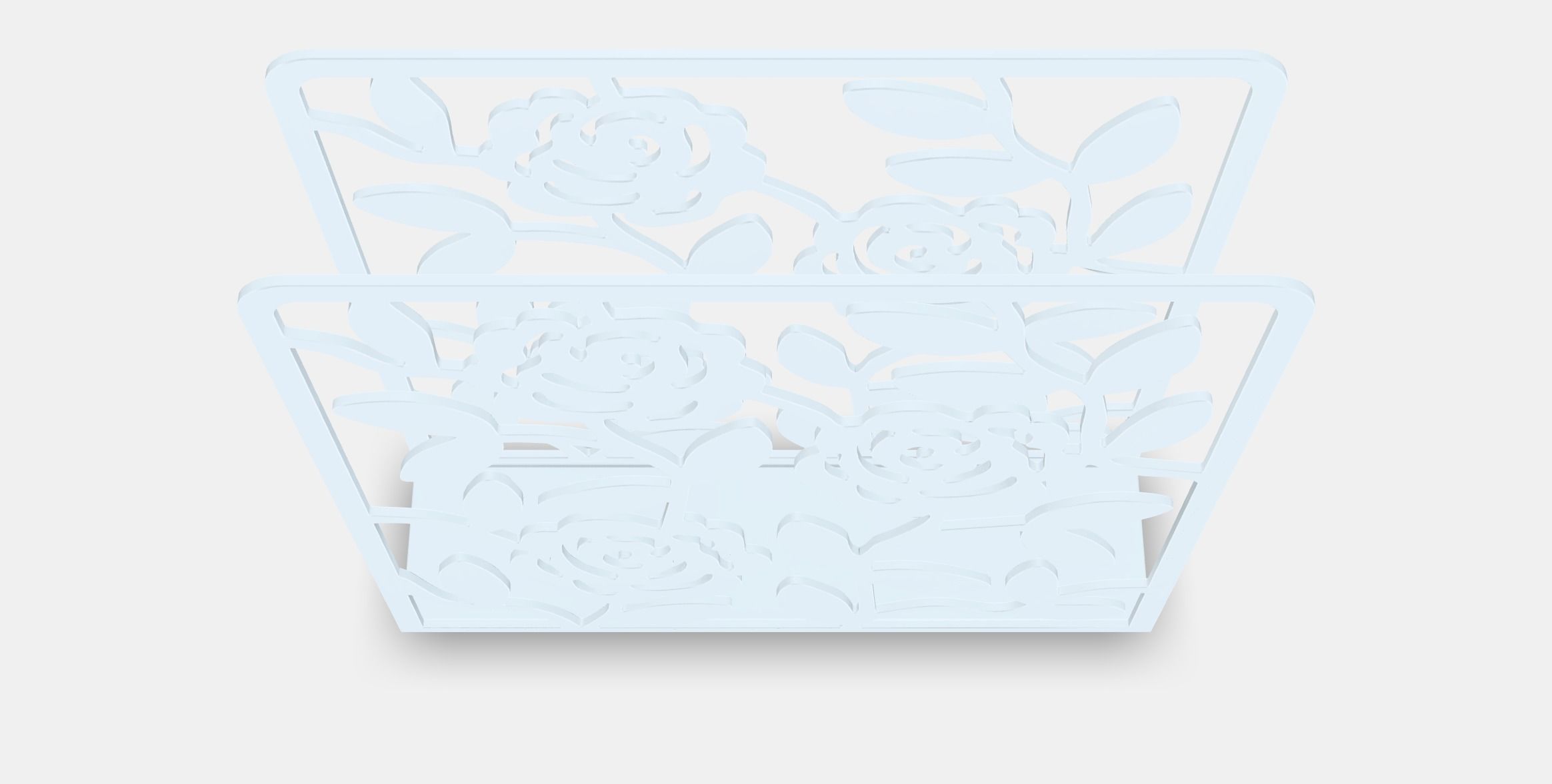 Equilateral napkin holder Low-poly 3D model_2