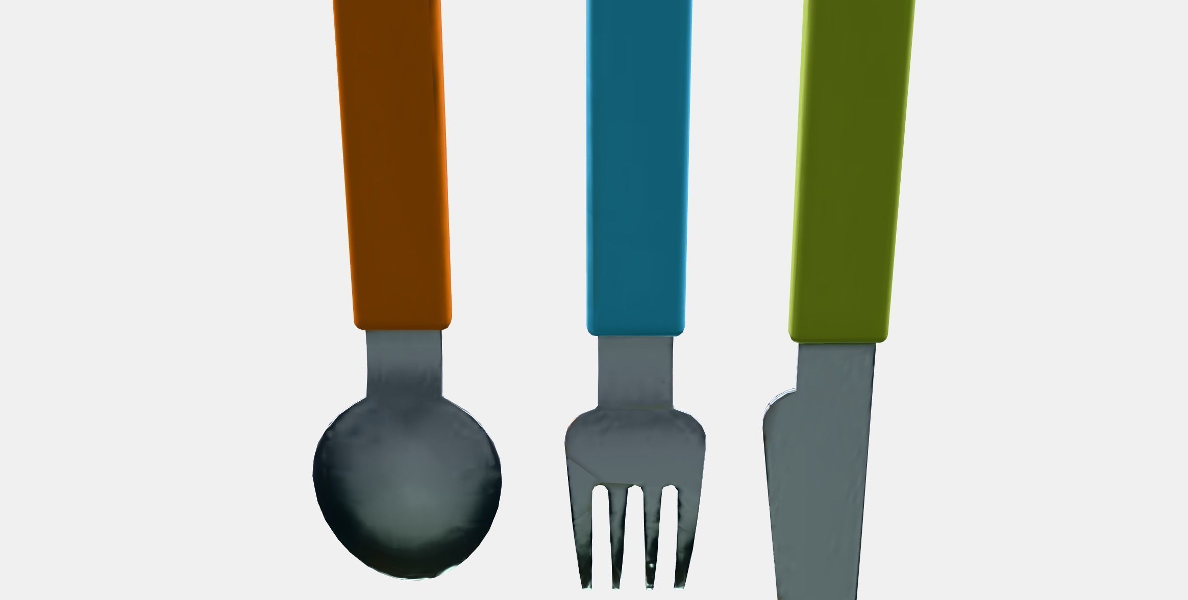SMASKA 3-piece cutlery set Low-poly 3D model_36