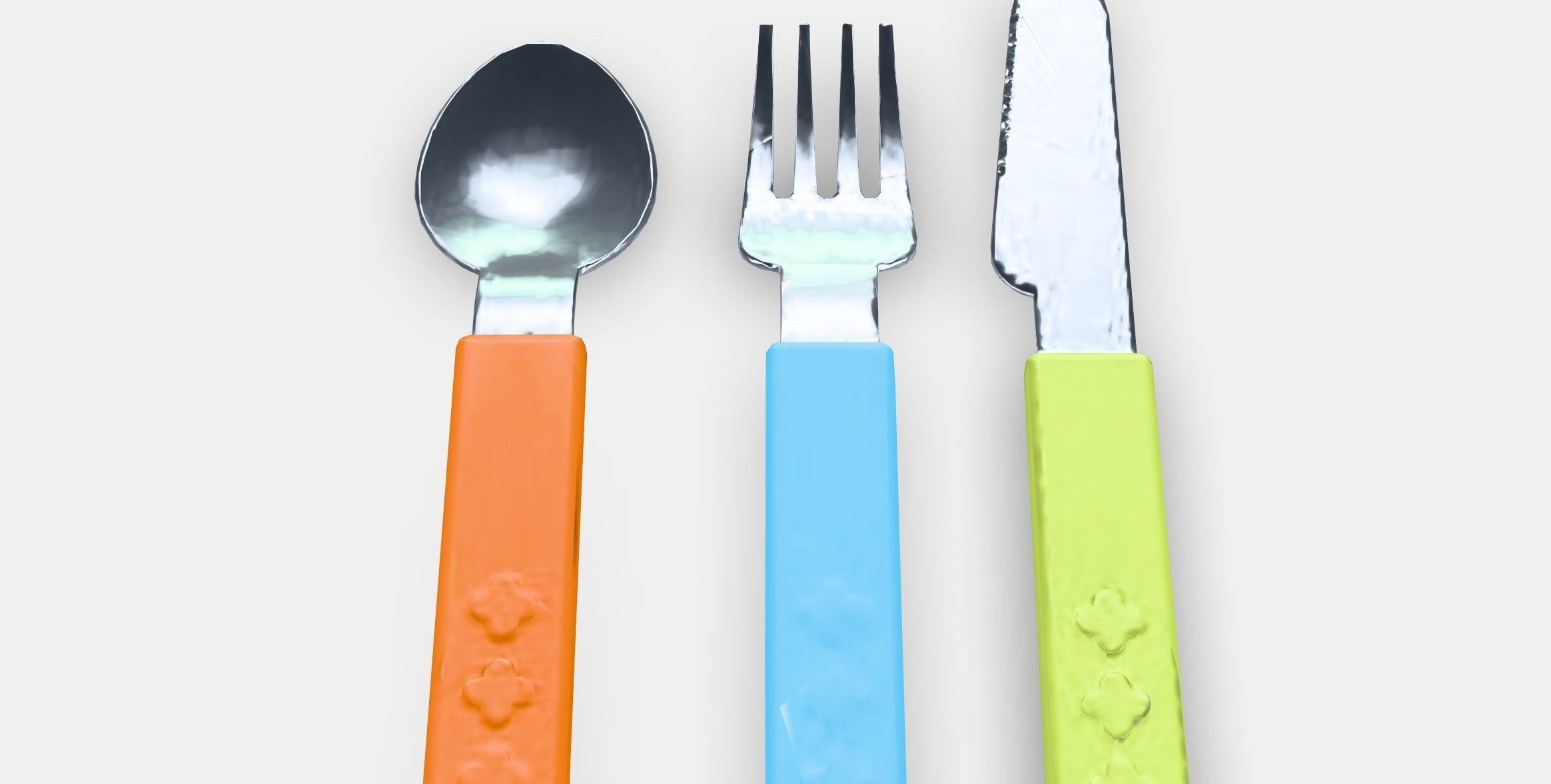 SMASKA 3-piece cutlery set Low-poly 3D model_32