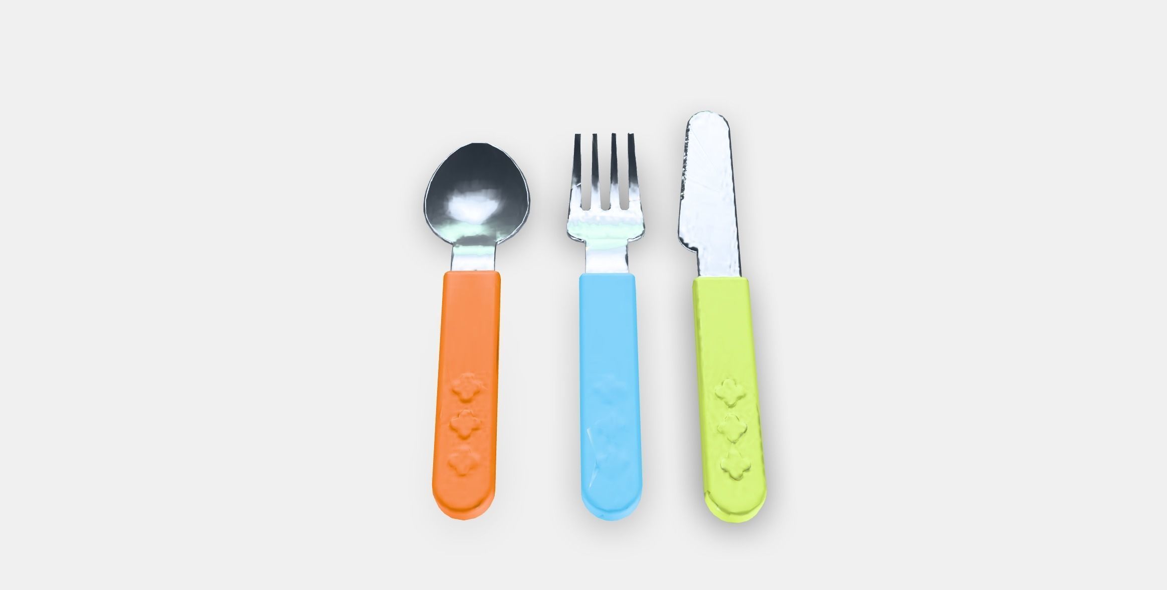 SMASKA 3-piece cutlery set Low-poly 3D model_29