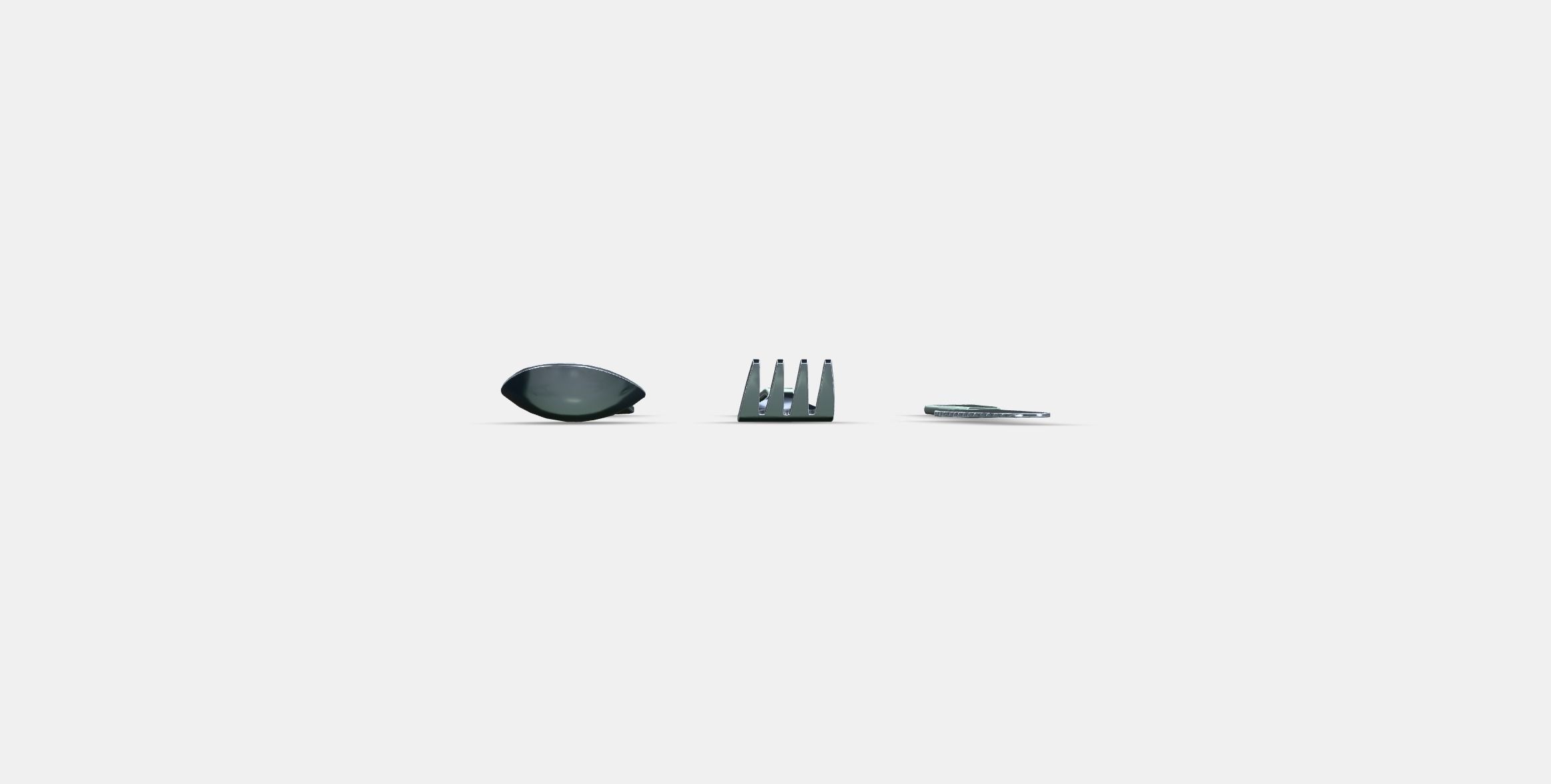FABLER 3-piece cutlery set Low-poly 3D model_14