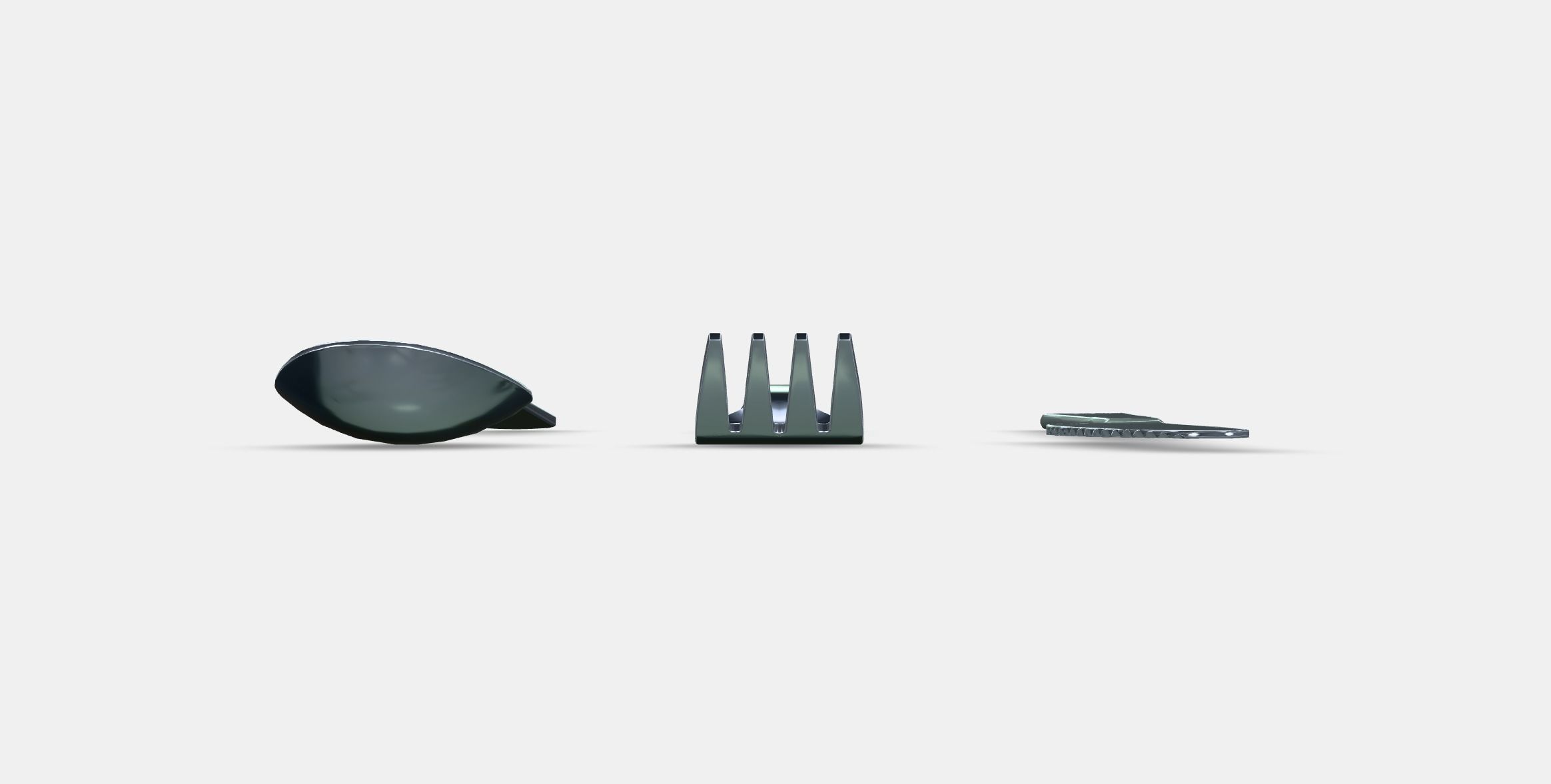 FABLER 3-piece cutlery set Low-poly 3D model_15