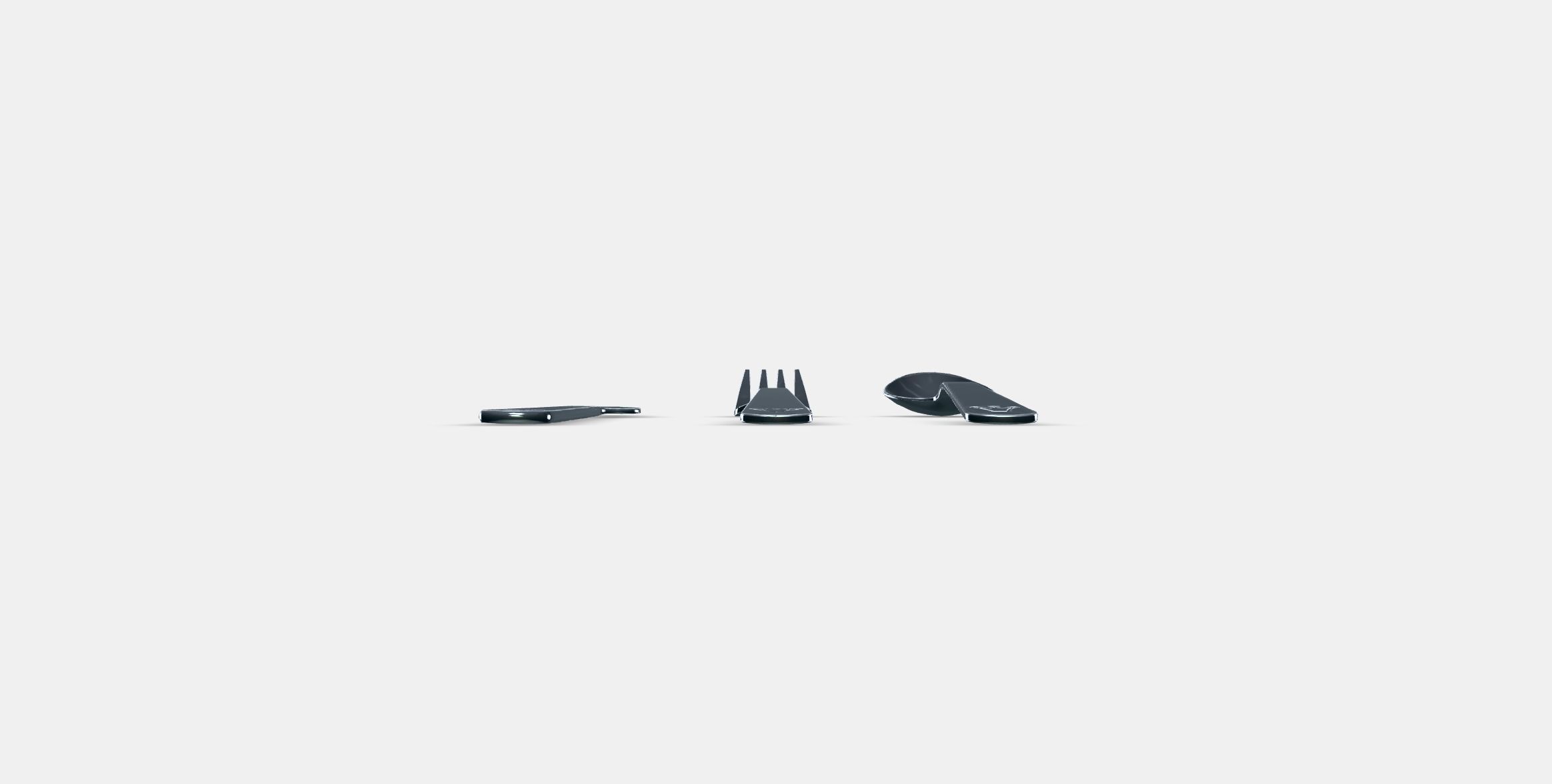 FABLER 3-piece cutlery set Low-poly 3D model_10