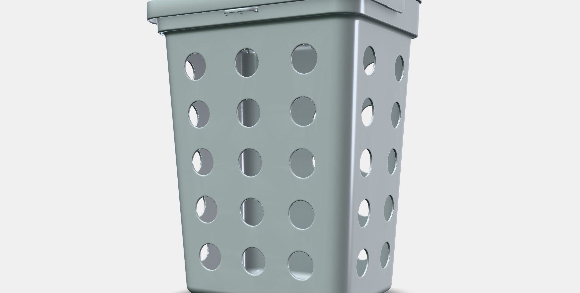 HALLBAR Bin with lid for organic waste Low-poly 3D model_13