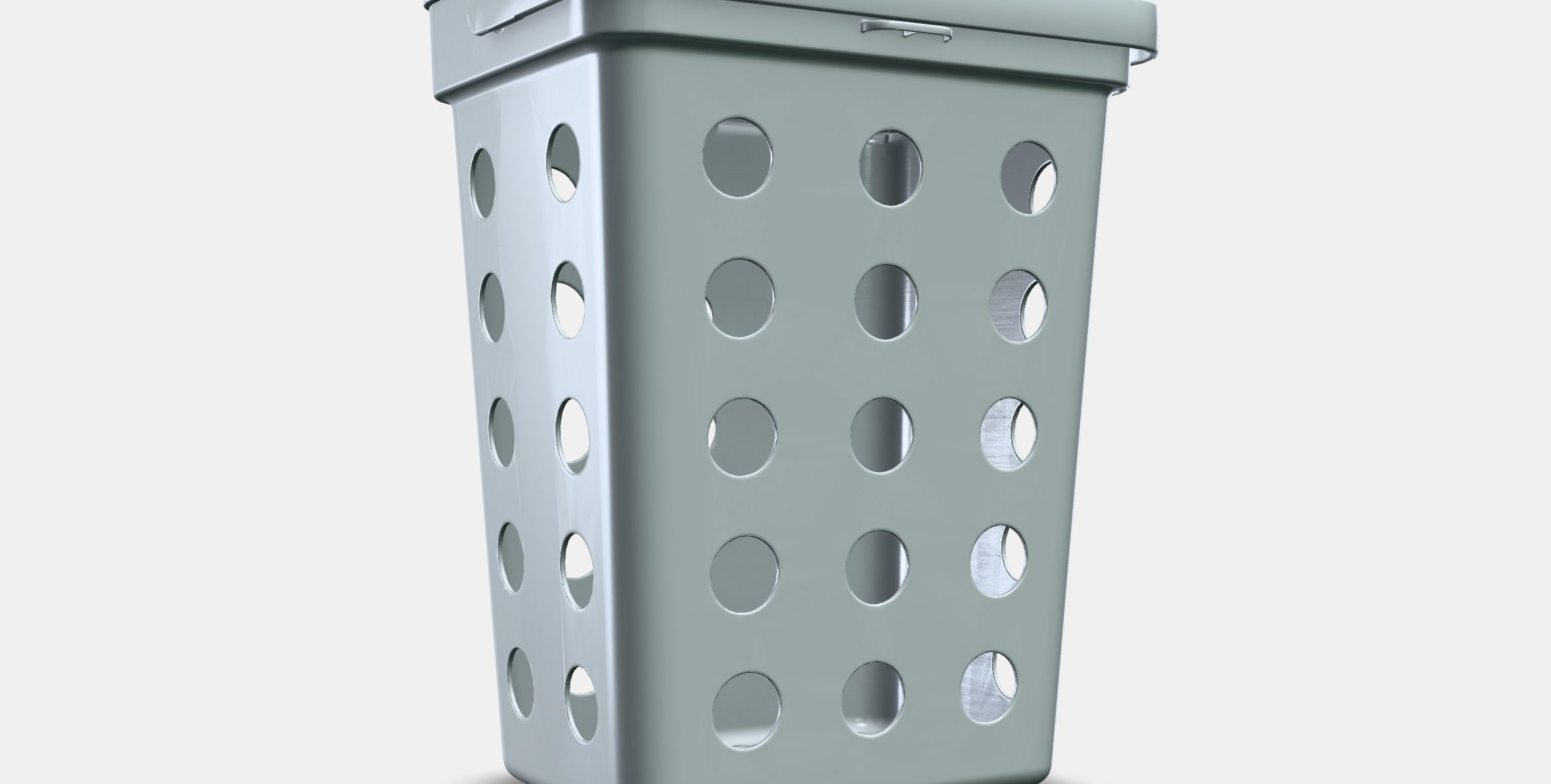 HALLBAR Bin with lid for organic waste Low-poly 3D model_9