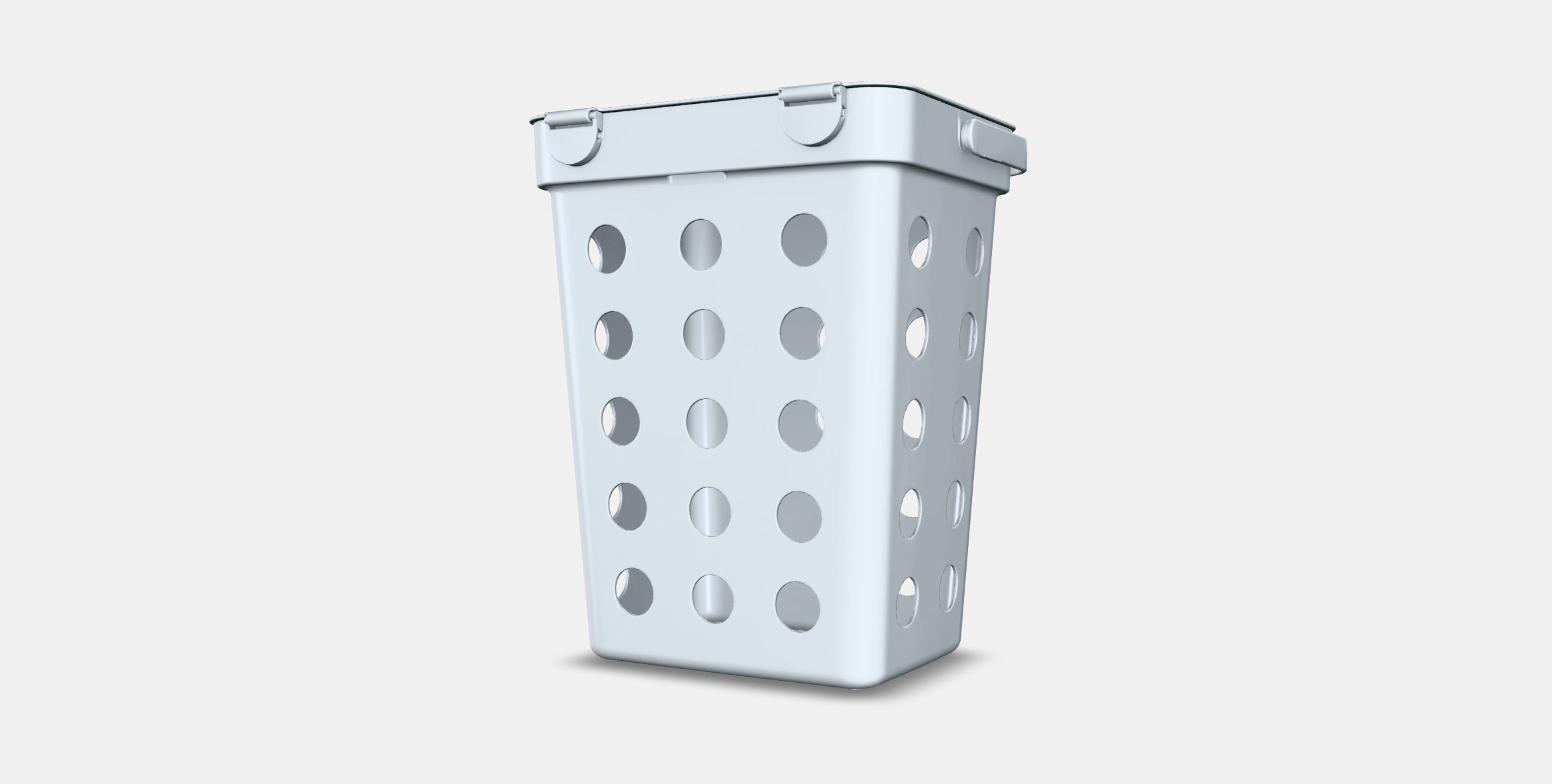 HALLBAR Bin with lid for organic waste Low-poly 3D model_5