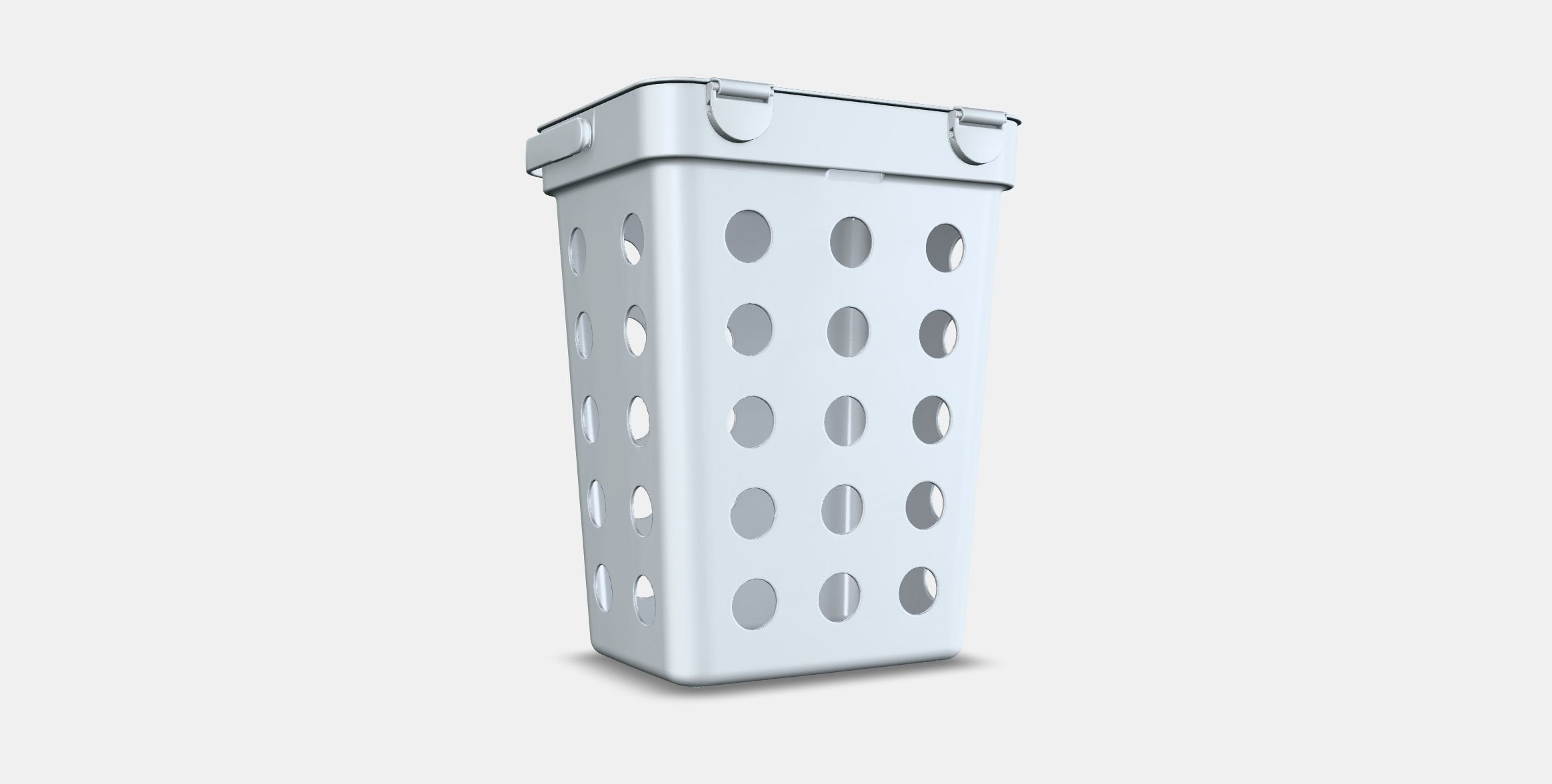 HALLBAR Bin with lid for organic waste Low-poly 3D model_16