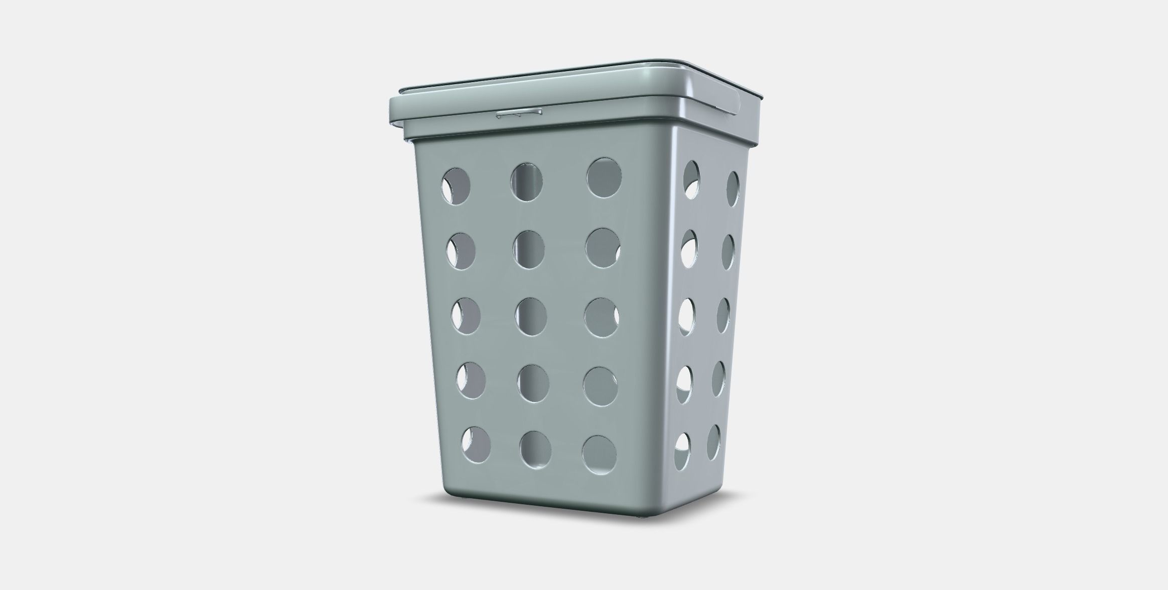 HALLBAR Bin with lid for organic waste Low-poly 3D model_12