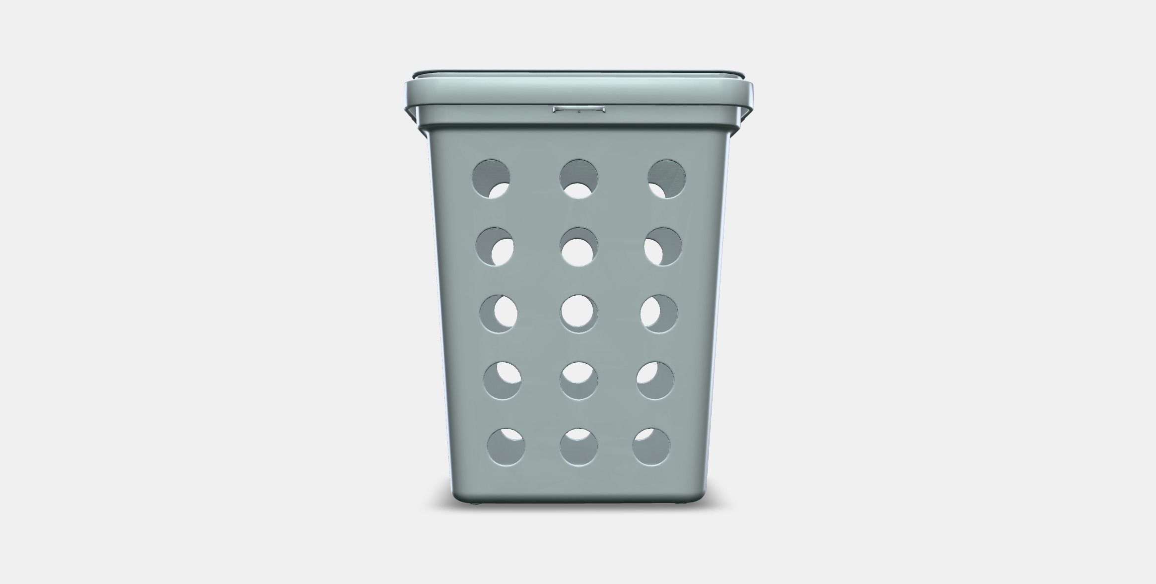 HALLBAR Bin with lid for organic waste Low-poly 3D model_10