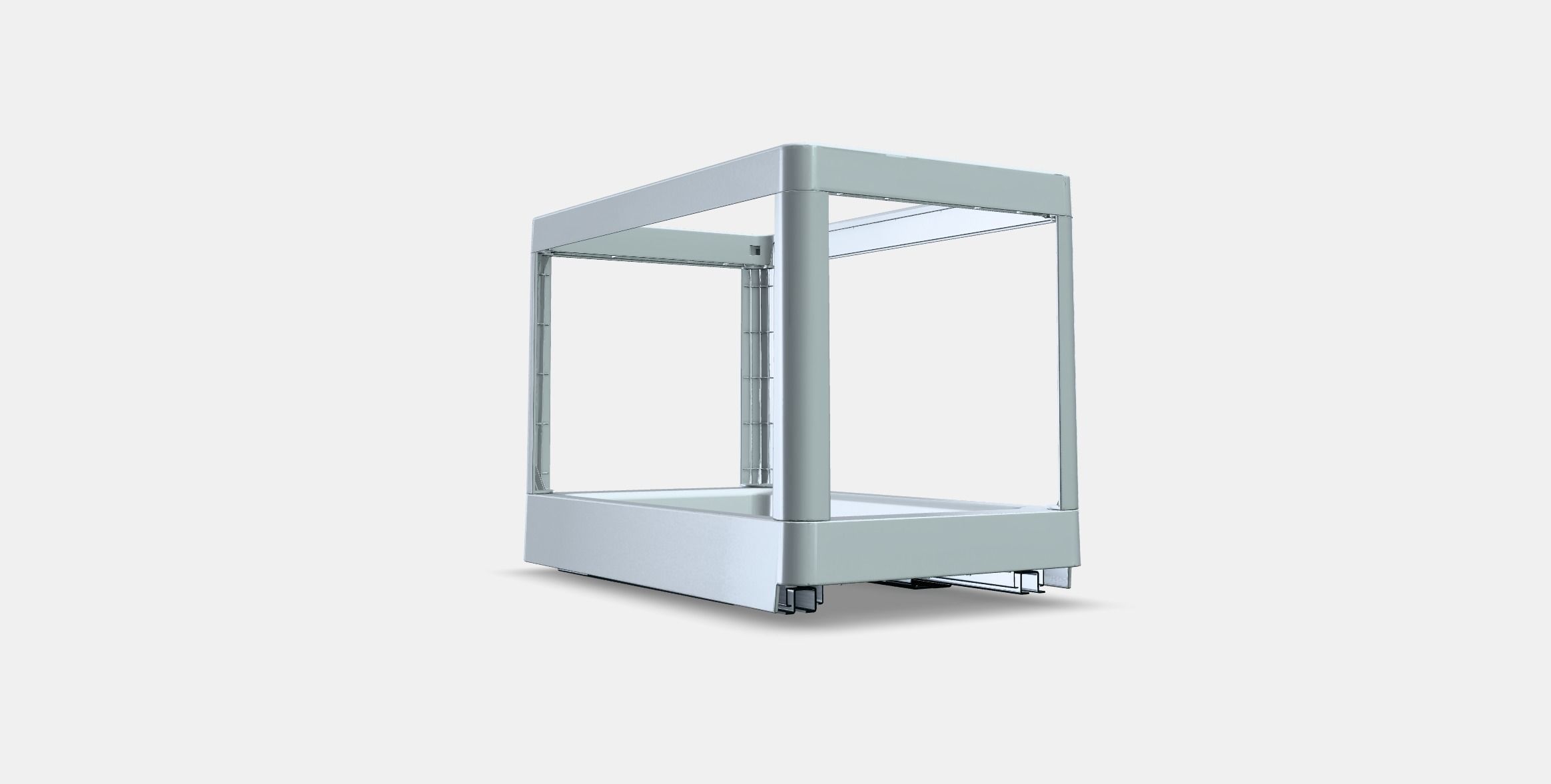 HALLBAR Pull-out frame for waste sorting Low-poly 3D model_2