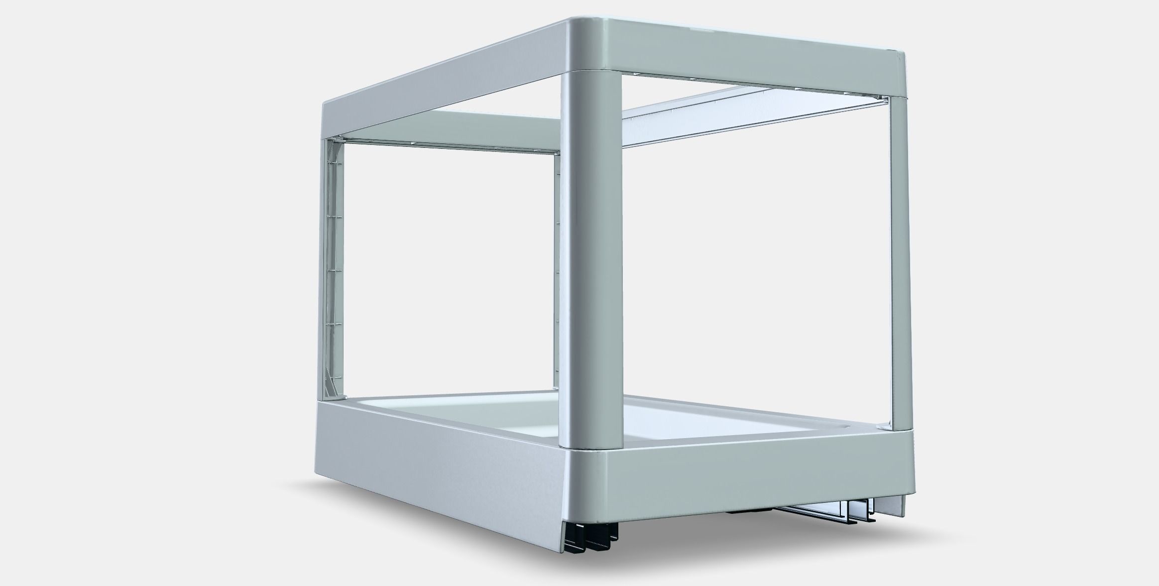 HALLBAR Pull-out frame for waste sorting Low-poly 3D model_9